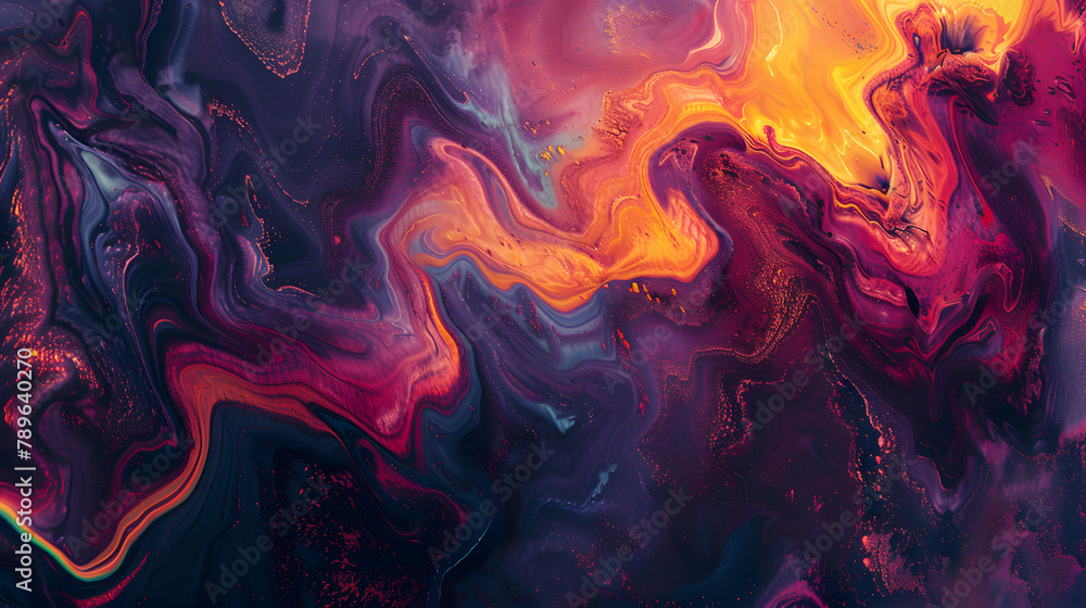 Vibrant Abstraction: A Stunning Multi-Colored Painting Wallpaper with Contemporary Design and Texture, Created by Generative AI in 8K Photo Realism