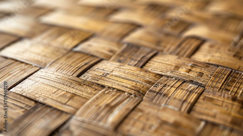 Woven mat texture close up. Natural material, handmade. Abstract background.