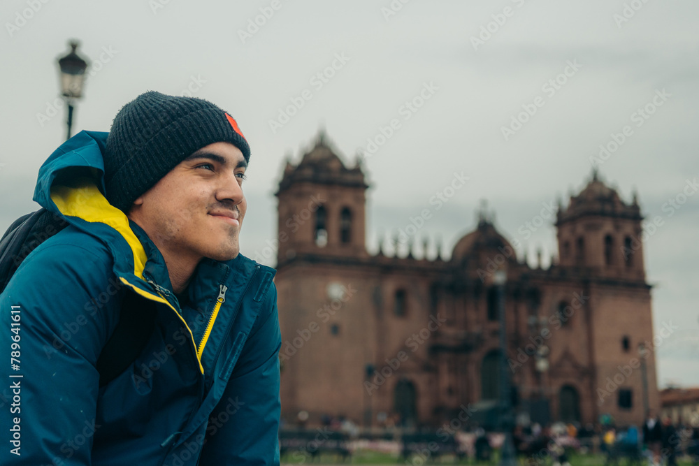 Man in Cusco Peru Travel Man in Cusco Peru Travel