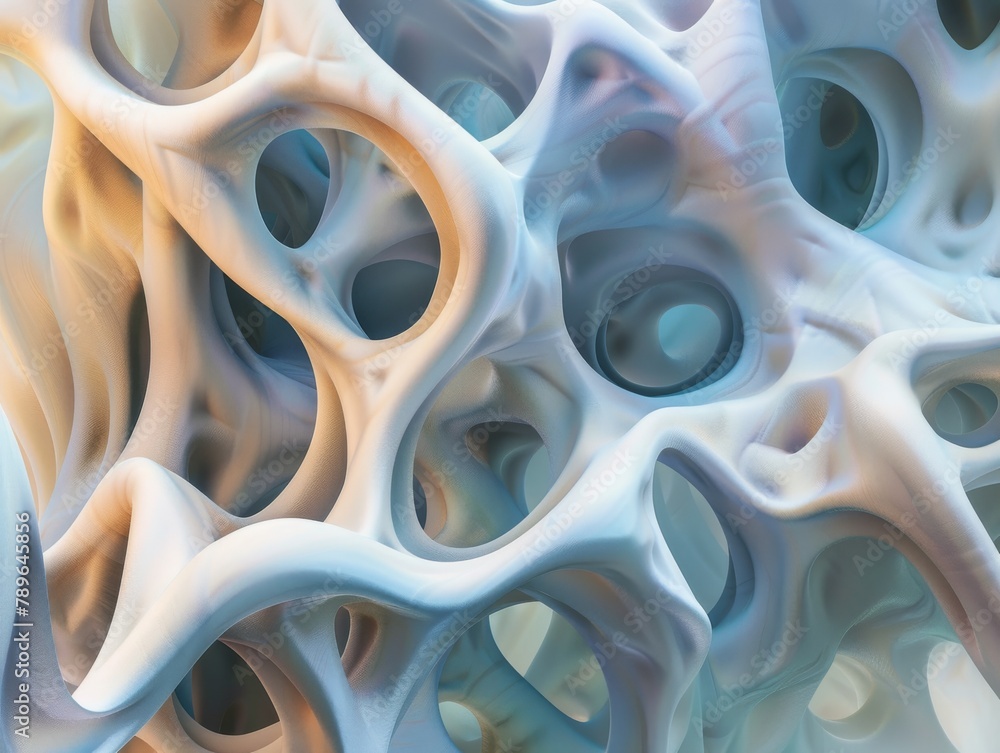 Organic Shapes Intertwining to FormCohesive Whole Emerge in Abstract Art Organic Shapes Intertwining to FormCohesive Whole Emerge in Abstract Art