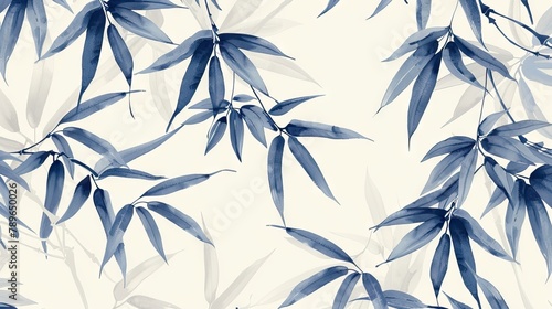 Abstraction of leaves in the style of digital oil painting. For wall decoration, wallpaper and mural. AI generated illustration photo