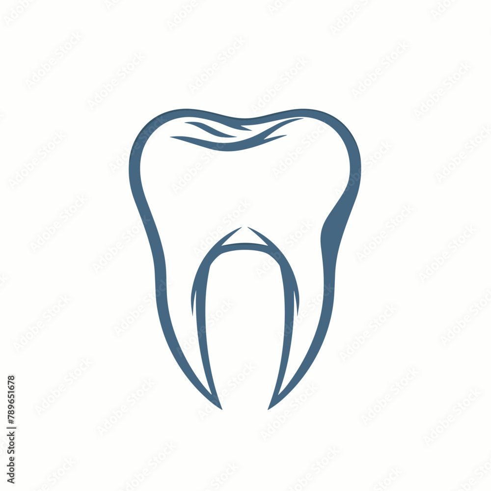 Simple tooth logo icon design flat vector illustration Simple tooth logo icon design flat vector illustration