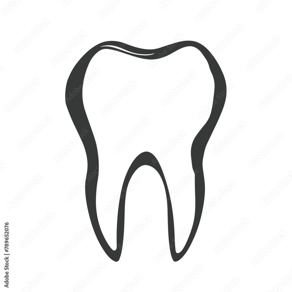 Simple tooth logo icon design flat vector illustration Simple tooth logo icon design flat vector illustration