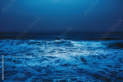 Ocean blue. Pacific ocean water in early morning before the sunrise. .