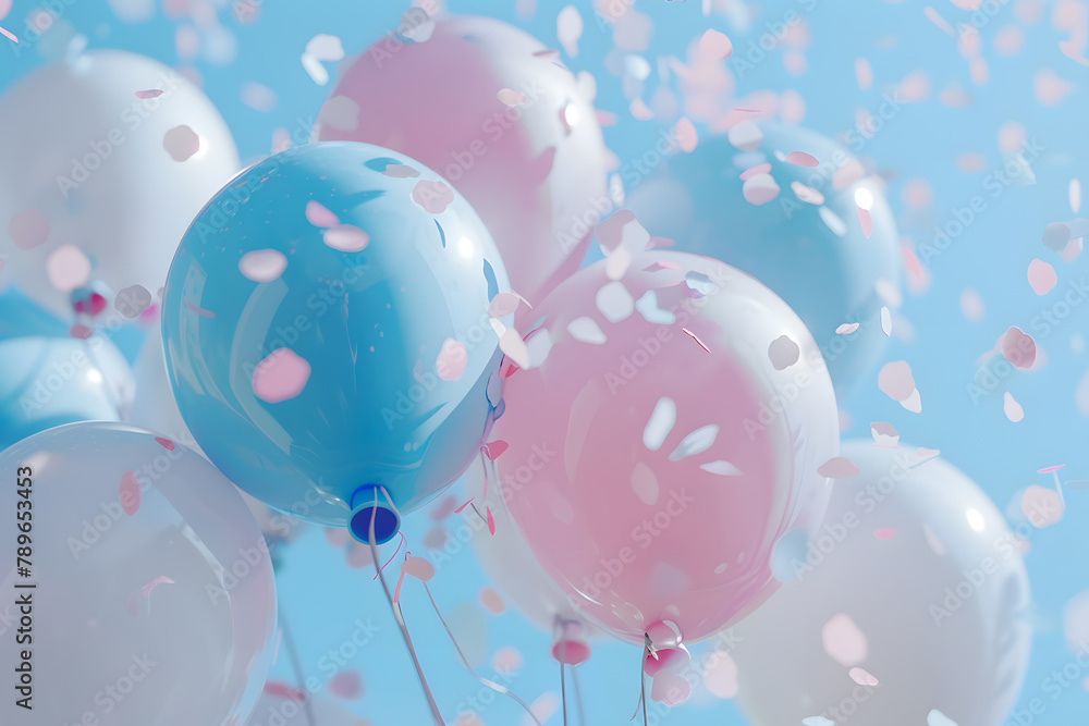 pink and blue balloons pink and blue balloons