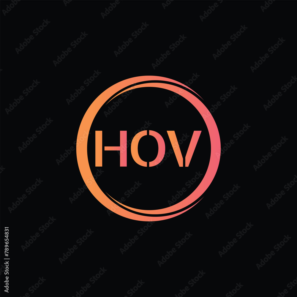 HOV Letter Initial Logo Design Template Vector Illustration HOV Letter Initial Logo Design Template Vector Illustration