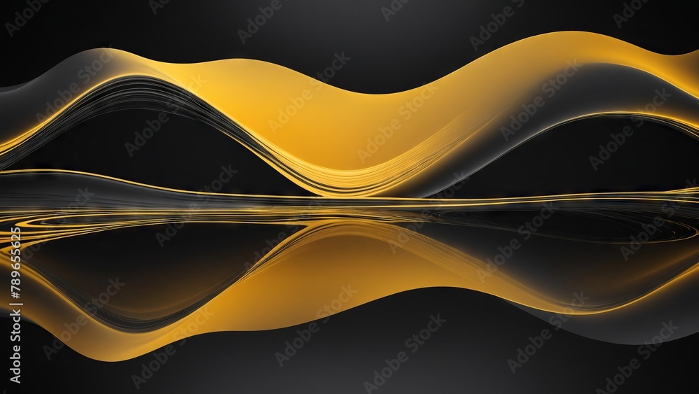 Obraz premium Radiant Golden Wave