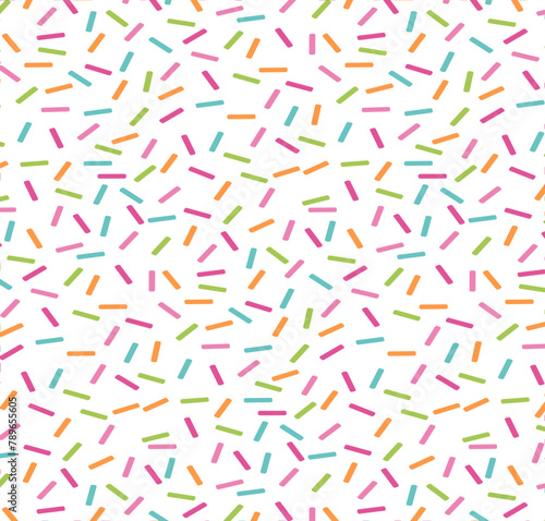 Seamless pattern of colorful party sprinkles