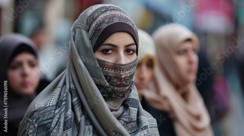 muslim woman with a hiyab photo