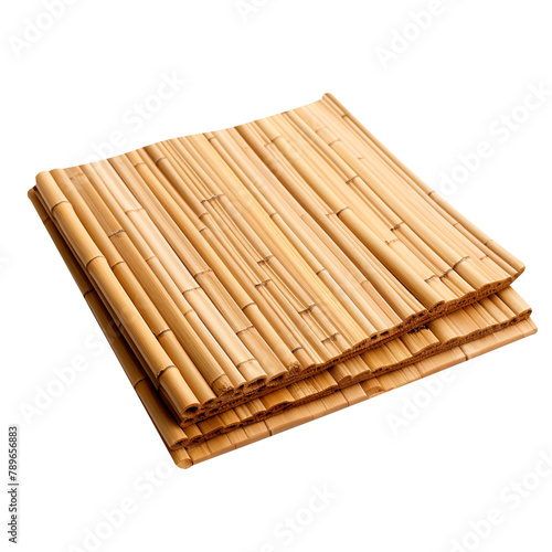 Magnificent Bamboo Place Mats Isolated On White Background photo