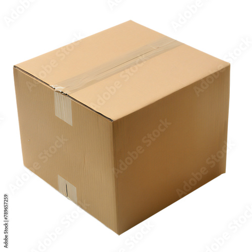 Cardboard boxe on isolated white background photo