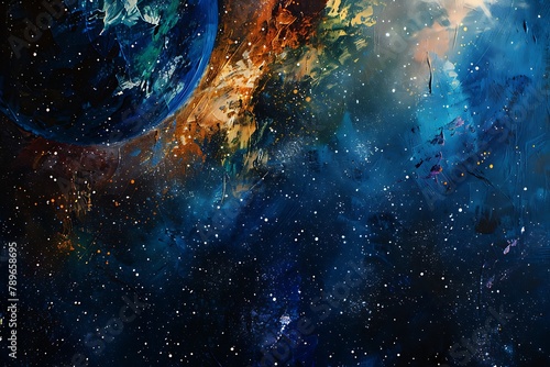 Star field, galaxy, astrology, abstract, , moon, stars, earth .
