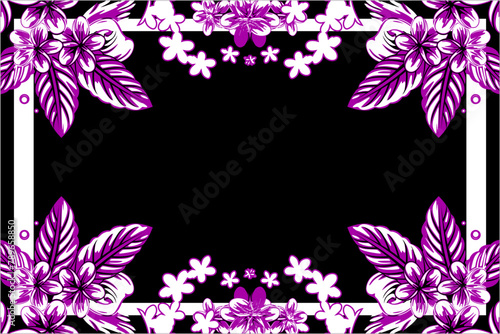 abstract vector background design with floral patterns and on black background