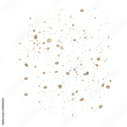 Gold watercolor drops png sticker, glitter design on transparent background