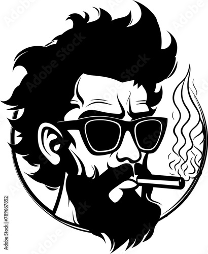 Ganja Grins Cartoon Character in Marijuana Mirth Bud Bonanza Cartoon Mascot Surrounded by Weed