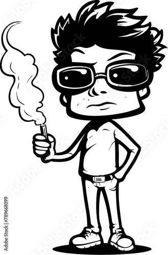Puff Partners Cartoon Characters with a Toke Mary Jane Moments Cartoon Mascot in Cannabis Comfort