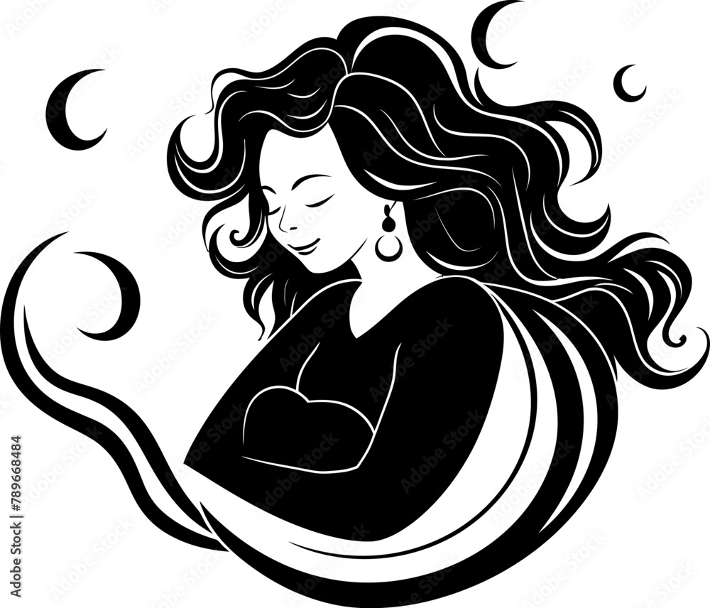 Blossoming Bliss Happy Pregnancy Vector Symbol Expectant Euphoria Radiant Mother to Be Logo Blossoming Bliss Happy Pregnancy Vector Symbol Expectant Euphoria Radiant Mother to Be Logo