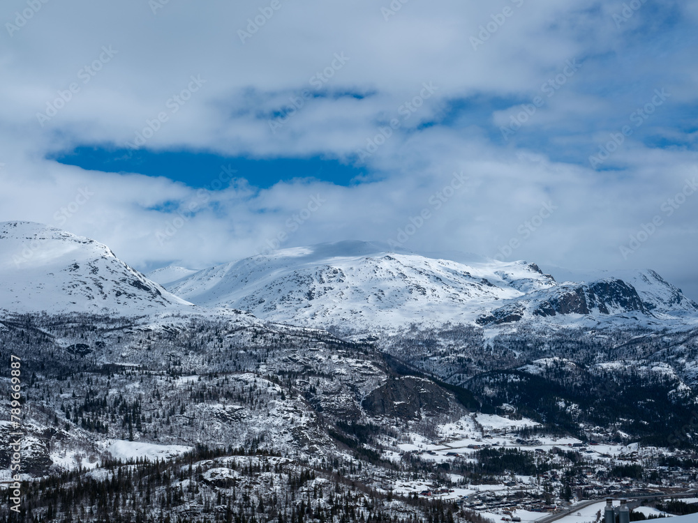 Fototapeta premium Beautiful winter mountain landscape