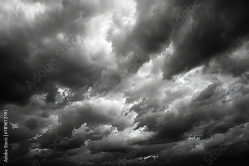 : A dramatic skyscape with dark, brooding clouds foretelling an approaching storm. photo