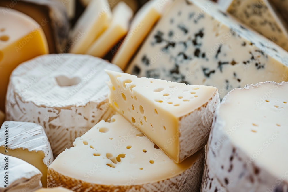 Cheesea various types of cheese closeup, cheese background, cheese closeup ...