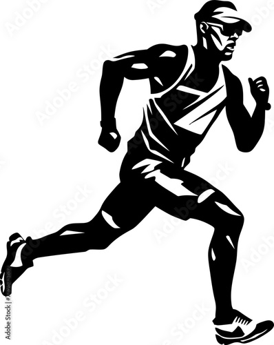 Endurance Essence Marathon Logo Vector Marathon Marvel Athlete Icon Symbol