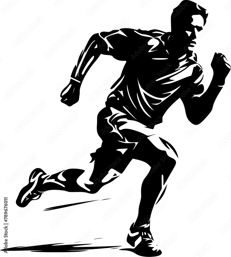 Speed Spectrum Running Side View Vector Endurance Essence Runner Icon Emblem Speed Spectrum Running Side View Vector Endurance Essence Runner Icon Emblem