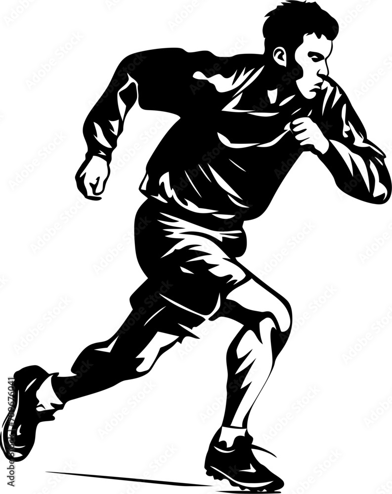 Sprint Supreme Runner Icon Design Marathon Mania Athlete Icon Vector