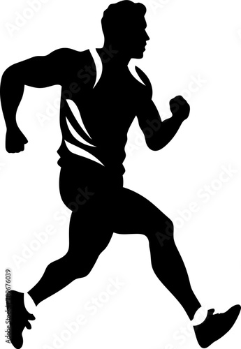 Speed Sprinter Running Side View Emblem Design Endurance Essence Runner Logo Symbol