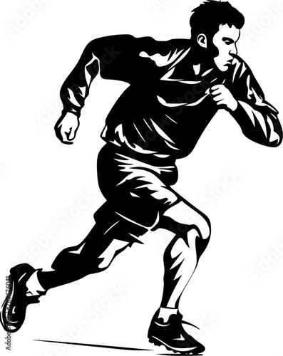 Sprint Supreme Runner Icon Design Marathon Mania Athlete Icon Vector