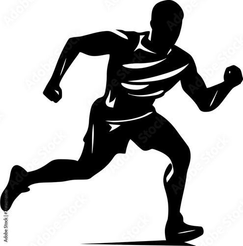 Swift Sprinter Marathon Icon Design Sprinter Spirit Athlete Iconic Vector