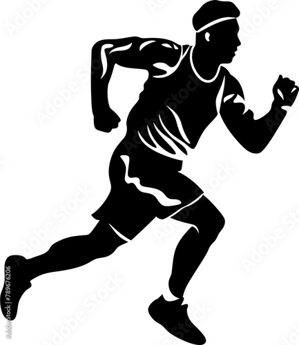 Speed Surge Running Icon Symbol Endurance Elevation Marathon Runner Logo Vector © BABBAN