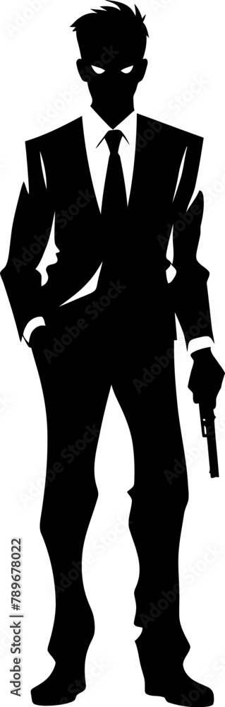 Ghastly Grin Murderer Logo Icon Sinister Slash Killer Symbol Vector