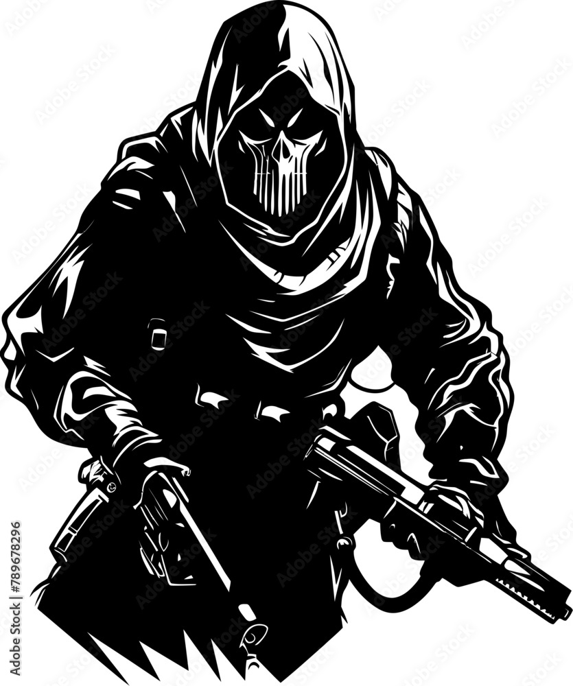 Phantom Executioner Reaper Weapon Icon Design Spectral Scythe Combat Reaper Emblem Phantom Executioner Reaper Weapon Icon Design Spectral Scythe Combat Reaper Emblem