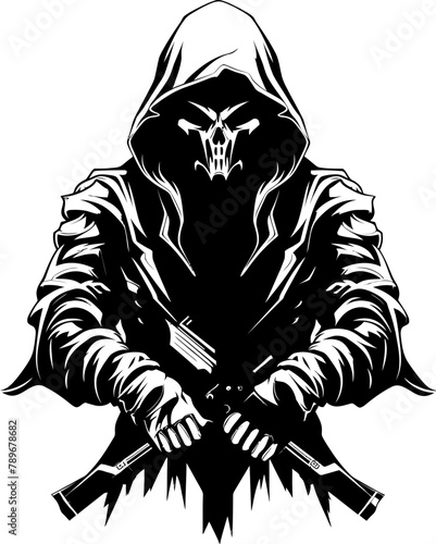 Eerie Enforcer Grim Reaper Weapon Vector Dooms Defender Combat Weapons Reaper Logo