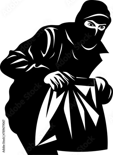 Sackful Swindle Stolen Bag Symbol Raided Riches Robber with Stolen Bag Icon