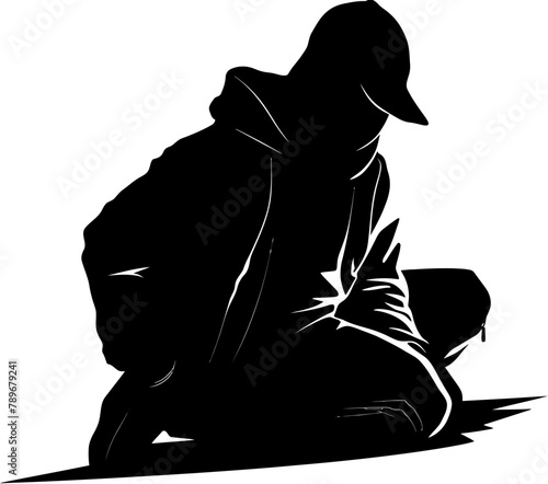 Looted Loot Stolen Bag Icon Vector Covert Capture Robber with Stolen Goods Emblem