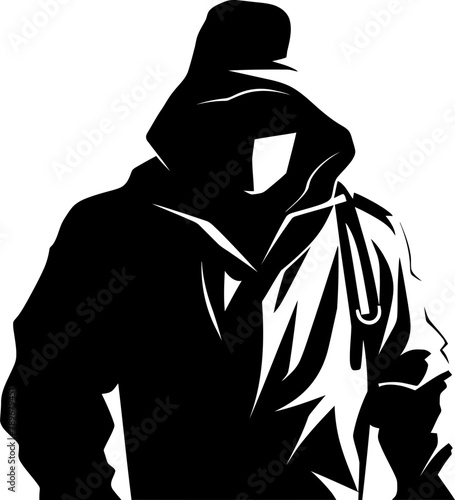 Burglars Booty Robber Emblem Design Looted Luggage Stolen Bag Symbol