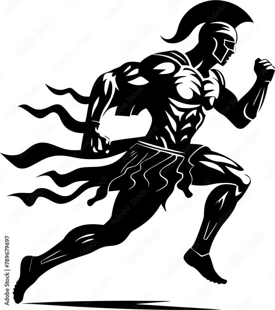 Swift Spartan Stride Warrior Sprint Vector Logo Rapid Gladiator Rush Running Gladiator Icon Design Swift Spartan Stride Warrior Sprint Vector Logo Rapid Gladiator Rush Running Gladiator Icon Design