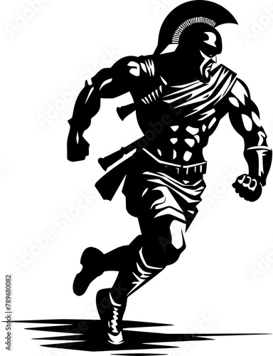 Speedy Centurion Warrior Vector Logo Agile Arena Champion Gladiator Emblem Design © BABBAN