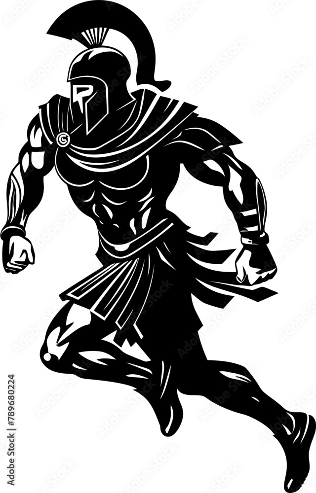 Sprinting Sentinel Gladiator Emblem Design Rapid Runners Resolve Running Warrior Icon Sprinting Sentinel Gladiator Emblem Design Rapid Runners Resolve Running Warrior Icon