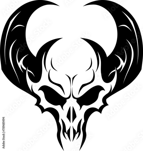 Diabolic Horns Horned Skull Design Rhythmic Reverie Dancer Soul Logo