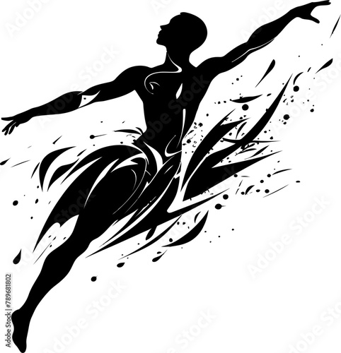 Ephemeral Elegance Soul of Dance Symbol Rhythmic Reverie Dancer Icon Design