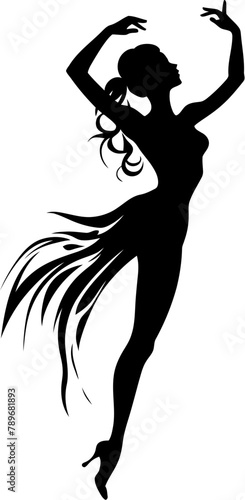 Angelic Arc Soul of Dance Logo Ethereal Elegance Vector Emblem Icon