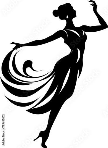 Ephemeral Elevation Vector Emblem Icon Rhythmic Reverie Dance Soul Symbol