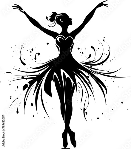 Radiant Revelry Soul of Dance Logo Ethereal Essence Vector Emblem Icon