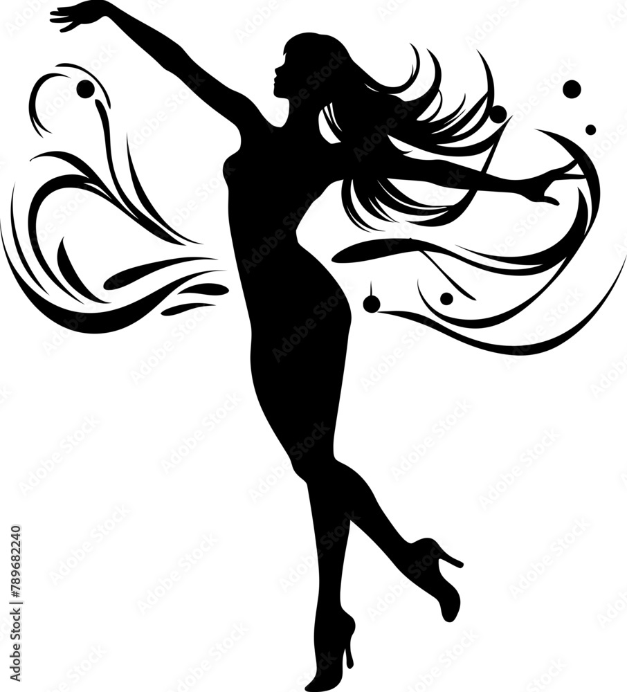 Eternal Expression Dancer Soul Logo Harmonic Movement Vector Dance Symbol