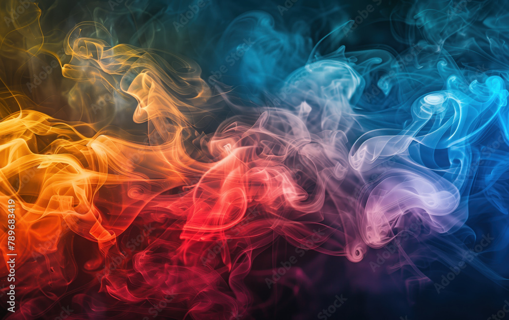 Fototapeta premium Ethereal Dance of Gradient Smoke