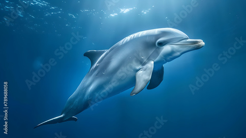 Dazzling dolphin. entire body