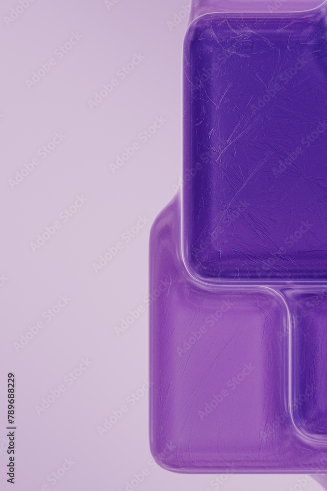 Lilac ice cubes abstract figure Lilac ice cubes abstract figure