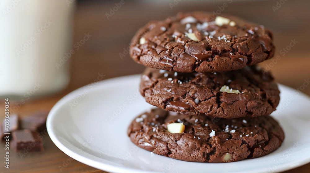 fresh baked triple chocolate cookies fresh baked triple chocolate cookies